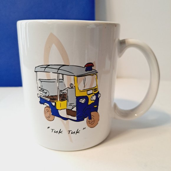 Rare Starbucks Rickshaw Thai Thailand TUK TUK Coffee Mug Ceramic Car Taxi 12 oz - Picture 7 of 7